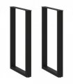 vidaXL Bar Table Legs U-Shaped 2 pcs Black 60x(100-101) cm Steel — Size: 60 x (100-101) cm