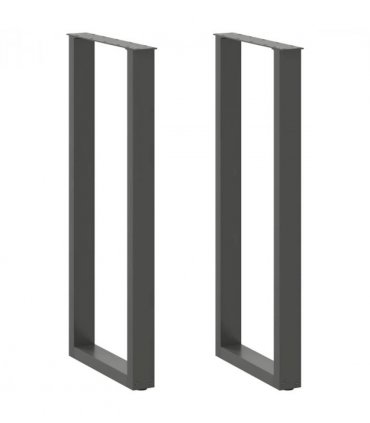 vidaXL Bar Table Legs U-Shaped 2 pcs Anthracite 40x(110-111) cm Steel — Size: 40 x (110-111) cm