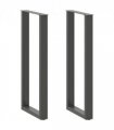 vidaXL Bar Table Legs U-Shaped 2 pcs Anthracite 40x(110-111) cm Steel — Size: 40 x (110-111) cm