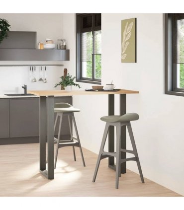 vidaXL Bar Table Legs U-Shaped 2 pcs Anthracite 40x(110-111) cm Steel — Size: 40 x (110-111) cm