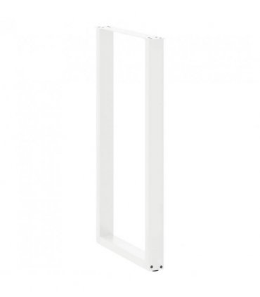 vidaXL Bar Table Legs U-Shaped 2 pcs White 60x(110-111) cm Steel — Size: 60 x (110-111) cm