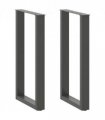 vidaXL Bar Table Legs U-Shaped 2 pcs Anthracite 50x(90-91) cm Steel — Size: 50 x (90-91) cm