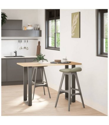 vidaXL Bar Table Legs U-Shaped 2 pcs Anthracite 50x(90-91) cm Steel — Size: 50 x (90-91) cm