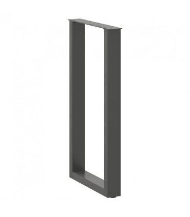 vidaXL Bar Table Legs U-Shaped 2 pcs Anthracite 50x(90-91) cm Steel — Size: 50 x (90-91) cm