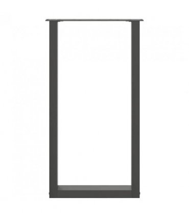 vidaXL Bar Table Legs U-Shaped 2 pcs Anthracite 50x(90-91) cm Steel — Size: 50 x (90-91) cm