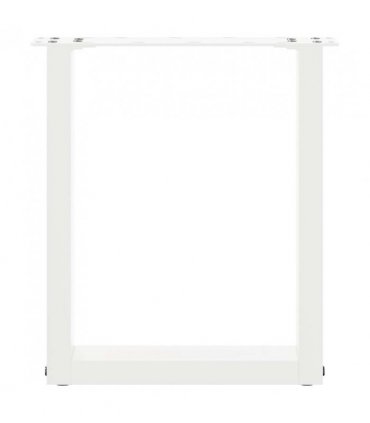 vidaXL Coffee Table Legs U-Shaped 2 pcs White 28x(42-43) cm Steel — Size: 28 x (42-43) cm