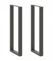 vidaXL Bar Table Legs U-Shaped 2 pcs Anthracite 50x(110-111) cm Steel — Size: 50 x (110-111) cm