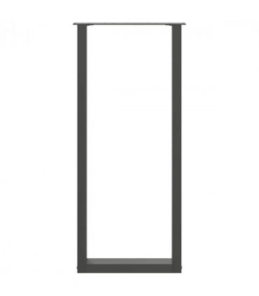 vidaXL Bar Table Legs U-Shaped 2 pcs Anthracite 50x(110-111) cm Steel — Size: 50 x (110-111) cm