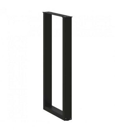 vidaXL Bar Table Legs U-Shaped 2 pcs Black 40x(100-101) cm Steel — Size: 40 x (100-101) cm
