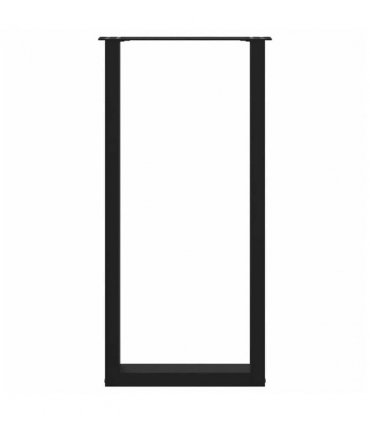 vidaXL Bar Table Legs U-Shaped 2 pcs Black 40x(100-101) cm Steel — Size: 40 x (100-101) cm
