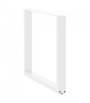 vidaXL Dining Table Legs U-Shaped 3 pcs White 80x(72-73) cm Steel — Size: 80 x (72-73) cm