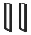vidaXL Console Table Legs U-Shaped 2 pcs Black 28x(72-73) cm Steel — Size: 28 x (72-73) cm — V0671986318
