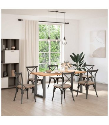 vidaXL Dining Table Legs U-Shaped 2 pcs Anthracite 60x(72-73) cm Steel — Size: 60 x (72-73) cm