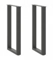 vidaXL Console Table Legs U-Shaped 2 pcs Anthracite 28x(72-73) cm Steel — Size: 28 x (72-73) cm — V0671986321