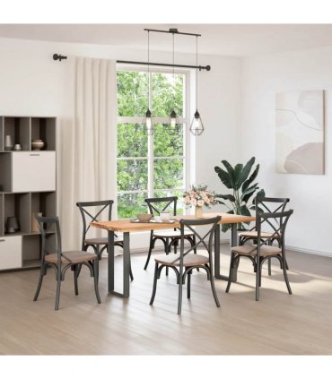 vidaXL Console Table Legs U-Shaped 2 pcs Anthracite 28x(72-73) cm Steel — Size: 28 x (72-73) cm — V0671986321