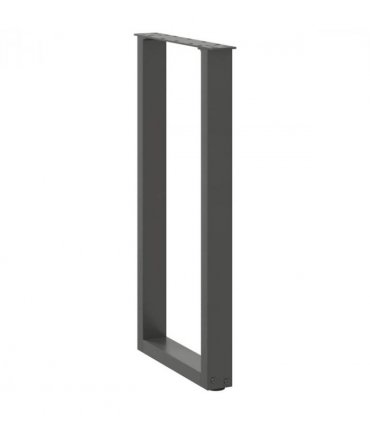 vidaXL Console Table Legs U-Shaped 2 pcs Anthracite 28x(72-73) cm Steel — Size: 28 x (72-73) cm — V0671986321