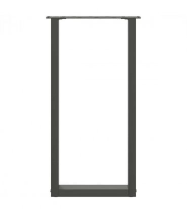 vidaXL Console Table Legs U-Shaped 2 pcs Anthracite 28x(72-73) cm Steel — Size: 28 x (72-73) cm — V0671986321