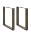 vidaXL Dining Table Legs U-Shaped 2 pcs Natural Steel 90x(72-73) cm Steel — Size: 90 x (72-73) cm — V0671986322