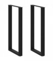 vidaXL Bar Table Legs U-Shaped 2 pcs Black 60x(110-111) cm Steel — Size: 60 x (110-111) cm
