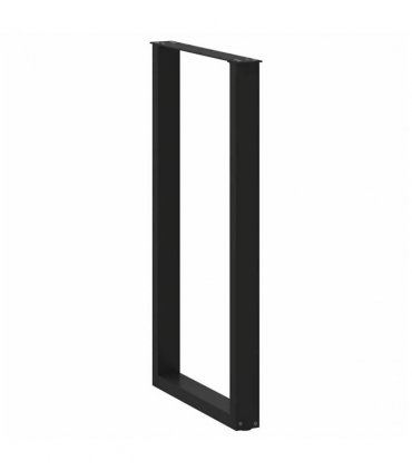 vidaXL Bar Table Legs U-Shaped 2 pcs Black 60x(110-111) cm Steel — Size: 60 x (110-111) cm