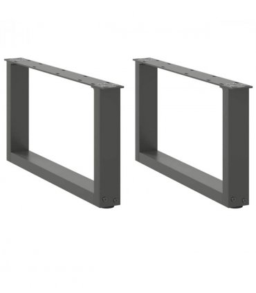 vidaXL Coffee Table Legs U-Shaped 2 pcs Anthracite 70x(30-31) cm Steel — Size: 70 x (30-31) cm — V0671986324