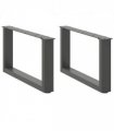 vidaXL Coffee Table Legs U-Shaped 2 pcs Anthracite 70x(30-31) cm Steel — Size: 70 x (30-31) cm — V0671986324