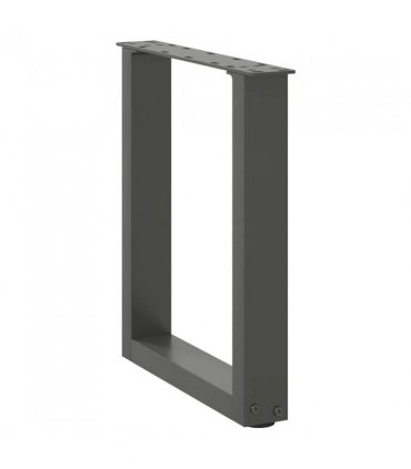 vidaXL Coffee Table Legs U-Shaped 2 pcs Anthracite 38x(42-43) cm Steel — Size: 38 x (42-43) cm