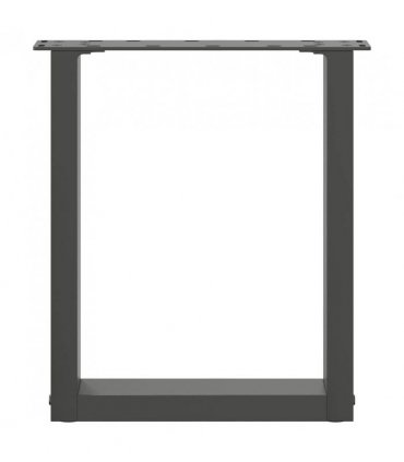 vidaXL Coffee Table Legs U-Shaped 2 pcs Anthracite 38x(42-43) cm Steel — Size: 38 x (42-43) cm