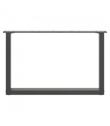 vidaXL Coffee Table Legs U-Shaped 2 pcs Anthracite 60x(42-43) cm Steel — Size: 60 x (42-43) cm