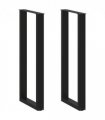 vidaXL Bar Table Legs U-Shaped 2 pcs Black 40x(110-111) cm Steel — Size: 40 x (110-111) cm