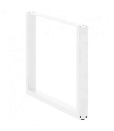 vidaXL Dining Table Legs U-Shaped 3 pcs White 100x(72-73) cm Steel — Size: 100 x (72-73) cm