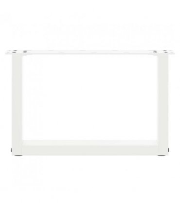 vidaXL Coffee Table Legs U-Shaped 2 pcs White 50x(30-31) cm Steel — Size: 50 x (30-31) cm