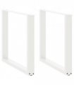 vidaXL Dining Table Legs U-Shaped 2 pcs White 80x(72-73) cm Steel — Size: 80 x (72-73) cm — V0671986341