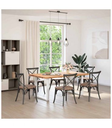 vidaXL Dining Table Legs U-Shaped 2 pcs White 80x(72-73) cm Steel — Size: 80 x (72-73) cm — V0671986341