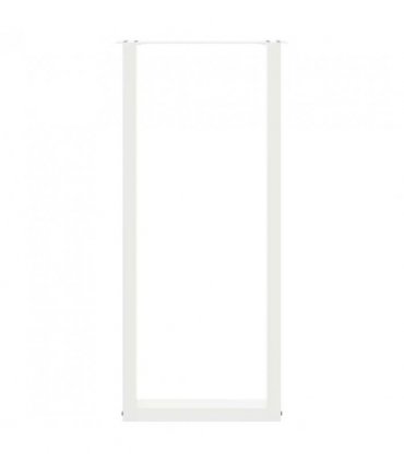 vidaXL Bar Table Legs U-Shaped 2 pcs White 50x(110-111) cm Steel — Size: 50 x (110-111) cm