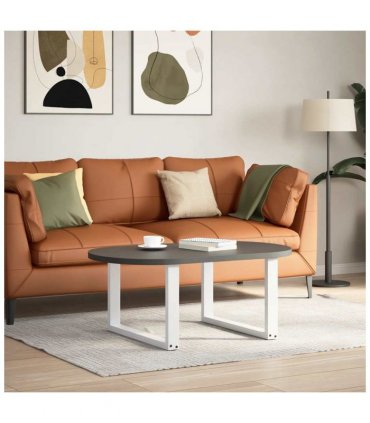 vidaXL Coffee Table Legs U-Shaped 2 pcs White 70x(42-43) cm Steel — Size: 70 x (42-43) cm