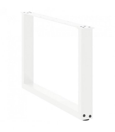 vidaXL Coffee Table Legs U-Shaped 2 pcs White 70x(42-43) cm Steel — Size: 70 x (42-43) cm