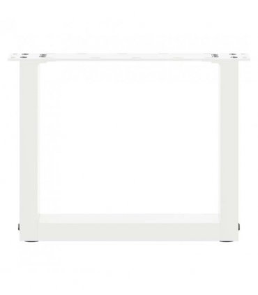 vidaXL Coffee Table Legs U-Shaped 2 pcs White 30x(30-31) cm Steel — Size: 30 x (30-31) cm — V0671986345