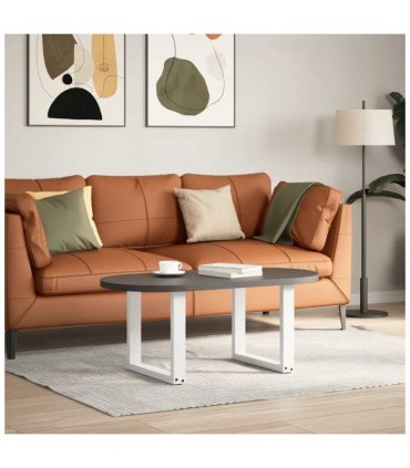 vidaXL Coffee Table Legs U-Shaped 2 pcs White 50x(42-43) cm Steel — Size: 50 x (42-43) cm
