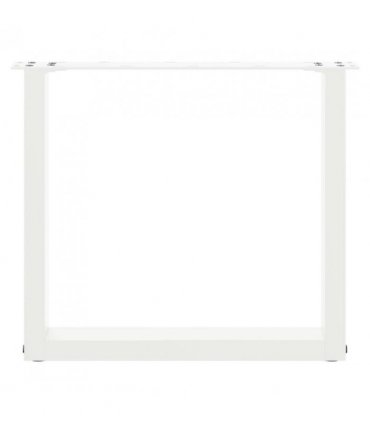 vidaXL Coffee Table Legs U-Shaped 2 pcs White 50x(42-43) cm Steel — Size: 50 x (42-43) cm