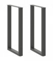 vidaXL Bar Table Legs U-Shaped 2 pcs Anthracite 60x(100-101) cm Steel — Size: 60 x (100-101) cm
