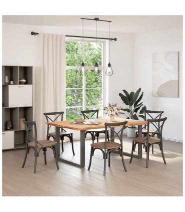 vidaXL Dining Table Legs U-Shaped 2 pcs Anthracite 100x(72-73) cm Steel — Size: 100 x (72-73) cm