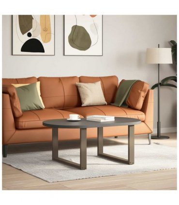 vidaXL Coffee Table Legs U-Shaped 2 pcs Natural Steel 70x(42-43) cm Steel — Size: 70 x (42-43) cm