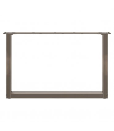 vidaXL Coffee Table Legs U-Shaped 2 pcs Natural Steel 70x(42-43) cm Steel — Size: 70 x (42-43) cm