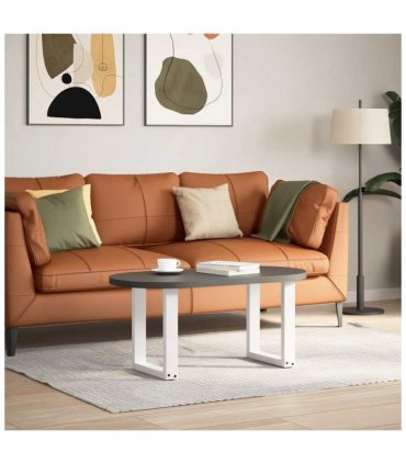 vidaXL Coffee Table Legs U-Shaped 2 pcs White 38x(42-43) cm Steel — Size: 38 x (42-43) cm
