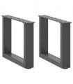 vidaXL Coffee Table Legs U-Shaped 2 pcs Anthracite 30x(30-31) cm Steel — Size: 30 x (30-31) cm — V0671986358