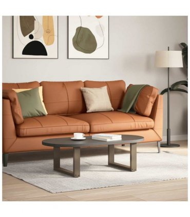 vidaXL Coffee Table Legs U-Shaped 2 pcs Natural Steel 50x(30-31) cm Steel — Size: 50 x (30-31) cm