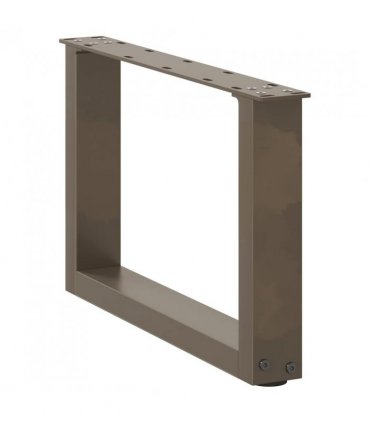 vidaXL Coffee Table Legs U-Shaped 2 pcs Natural Steel 50x(30-31) cm Steel — Size: 50 x (30-31) cm