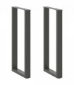 vidaXL Bar Table Legs U-Shaped 2 pcs Anthracite 40x(100-101) cm Steel — Size: 40 x (100-101) cm