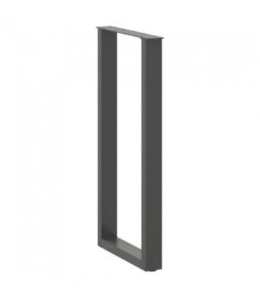 vidaXL Bar Table Legs U-Shaped 2 pcs Anthracite 40x(100-101) cm Steel — Size: 40 x (100-101) cm
